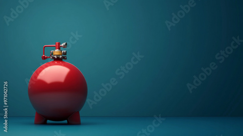 3D vector of a natural gas tank, used for cooking and industry, representing energy economy.  photo