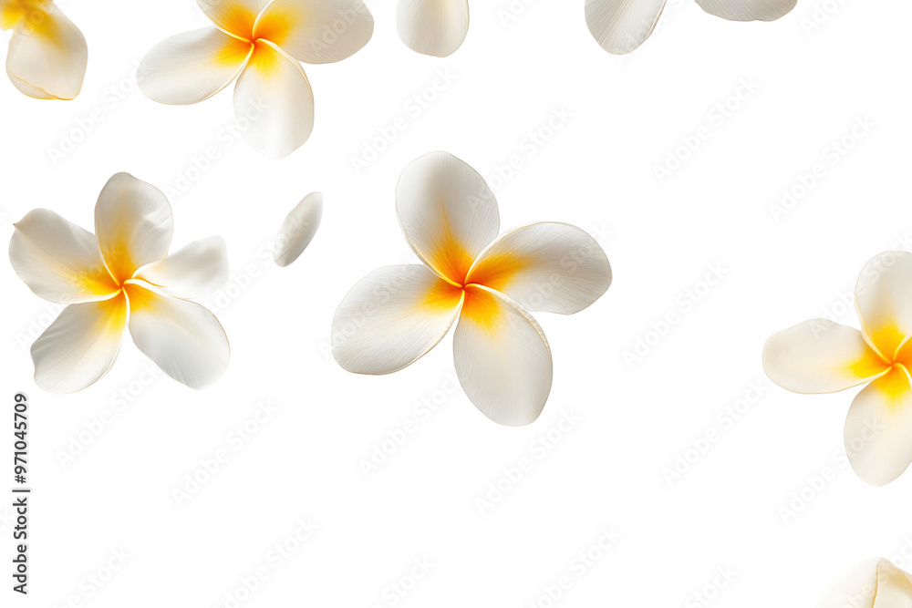 Naklejka premium frangipani flower isolated on white