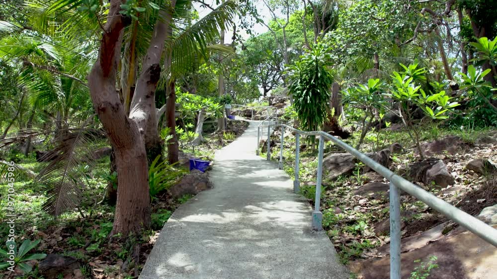 5e partie du chemin cimenté dans les arbres jusqu'au point de vue de Ko Phi Phi