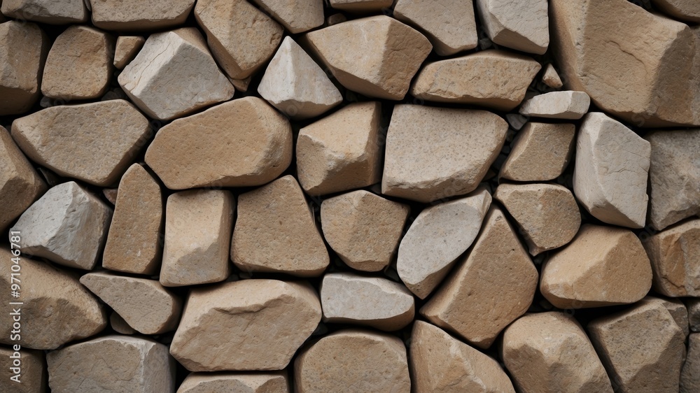 A wall made of stone with a lot of cracks and holes. A wall made of stone with a lot of cracks and holes.