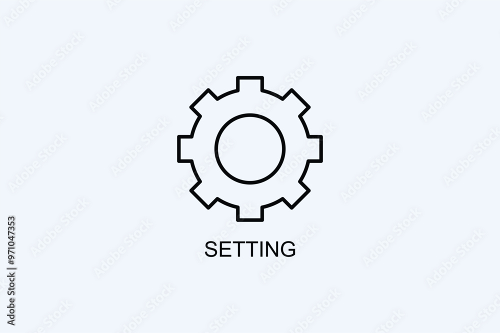 Setting Vector Icon Or Logo Illustration Setting Vector Icon Or Logo Illustration