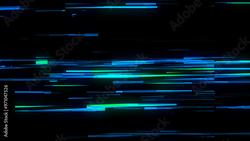 Abstract background with neon glitch texture, digital tv noise. computer screen damage. 3d rendering.