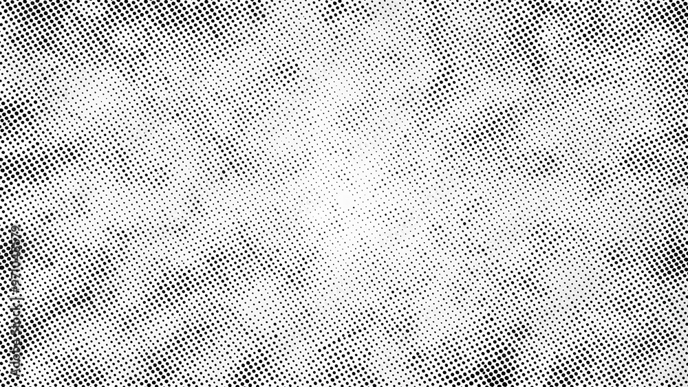 Grunge noise gradient texture. Dirty grain background. Dotted halftone overlay. Sand dusty distressed wallpaper. Grungy grit pattern. Black-white random dot texture for poster, banner, web