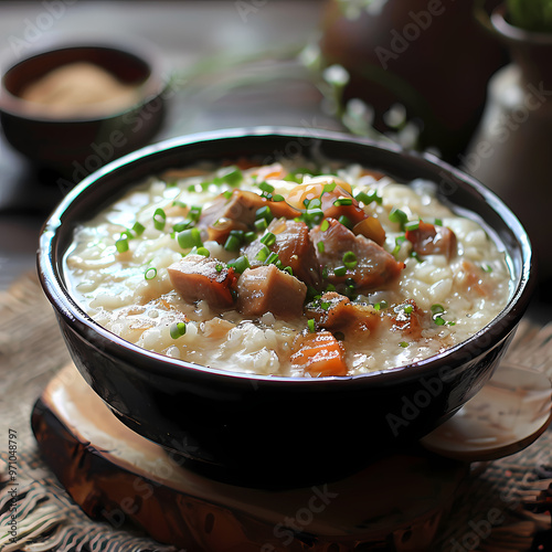 Rice porridge with pork