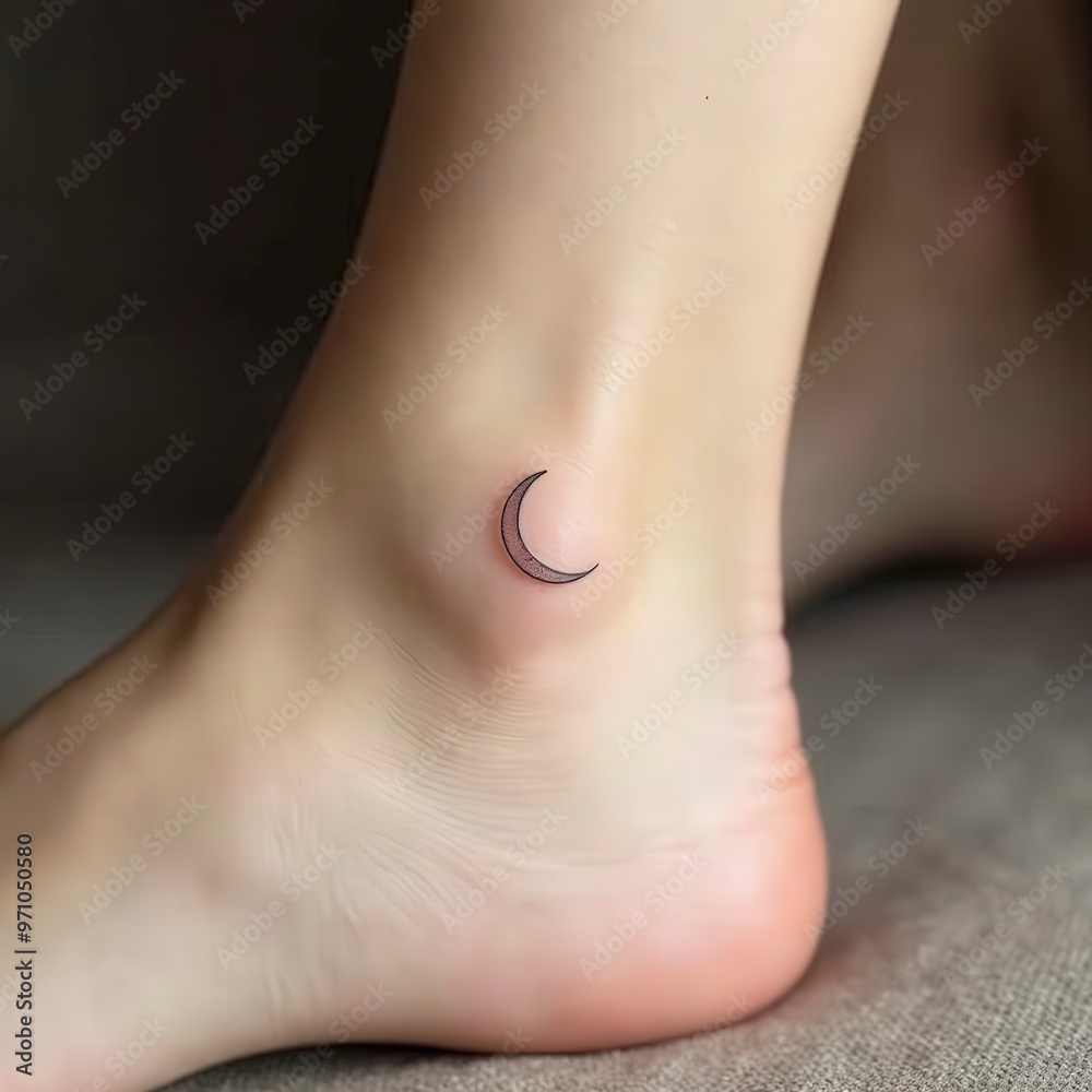 Fototapeta premium foot with minimal tattoo