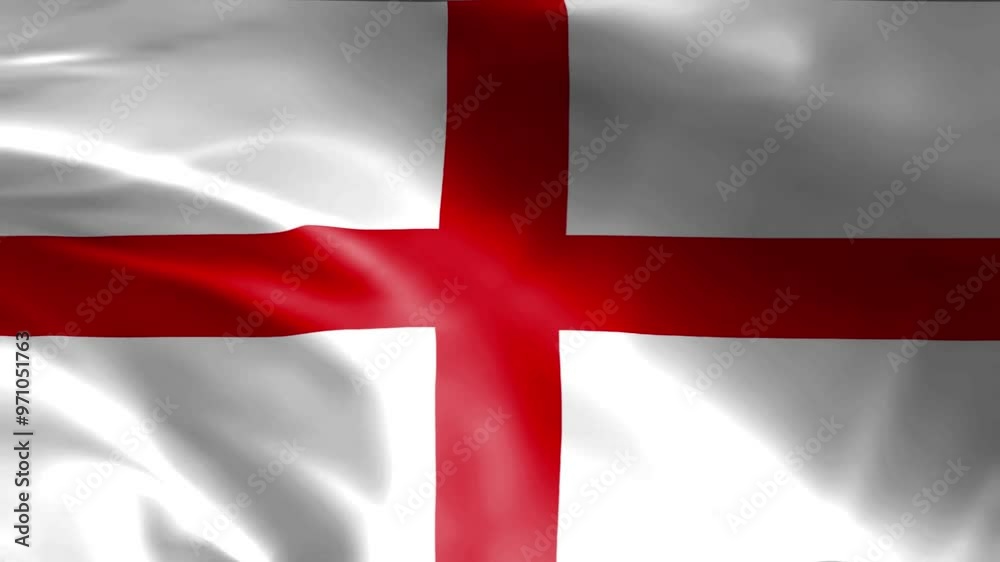 National flag of England waving background animation 3d rendered animation National flag of England waving background animation 3d rendered animation
