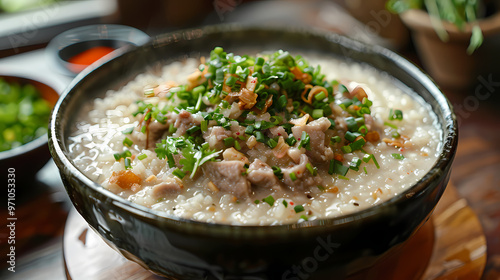 Rice porridge with pork