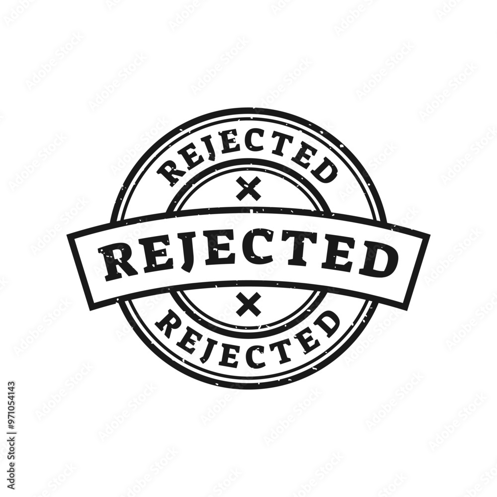 Rejected Stamp. Red Rejected Rubber Grunge Stamp Seal Vector Illustration. Rejected Stamp. Red Rejected Rubber Grunge Stamp Seal Vector Illustration.