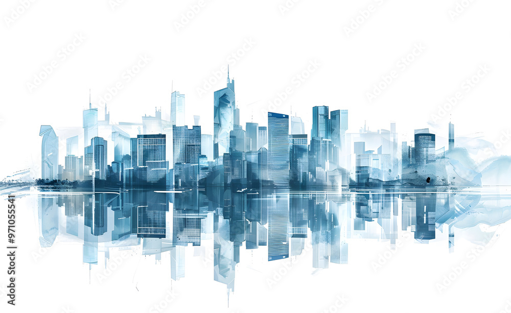 Naklejka premium Future abstract urban community