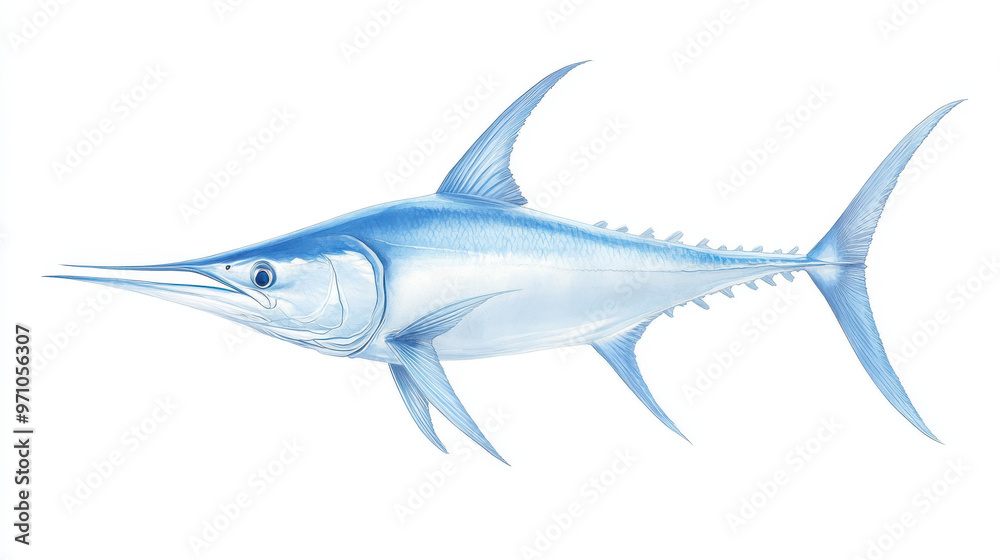 Fototapeta premium A large blue fish with a pointed snout