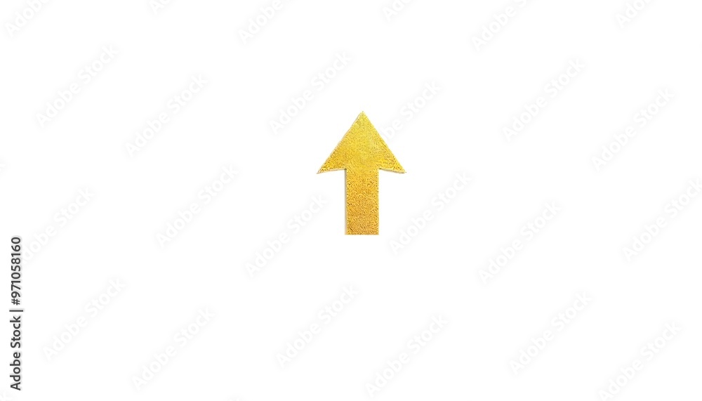 Gold arrow pointing up on a white background
Gold arrow pointing up on a white background