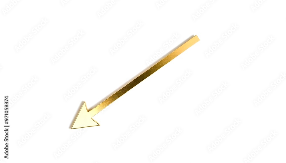 Gold arrow pointing diagonal on a white background
Gold arrow pointing diagonal on a white background
