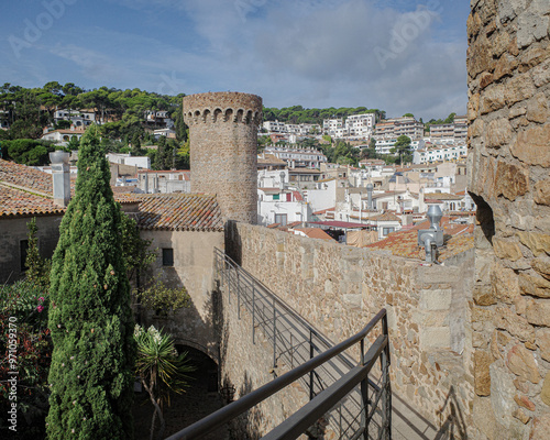 Tossa de Mar, Spain - 1 September, 2024: Tossa de Mar Castle and City Walls, Costa Brava, Catalonia photo