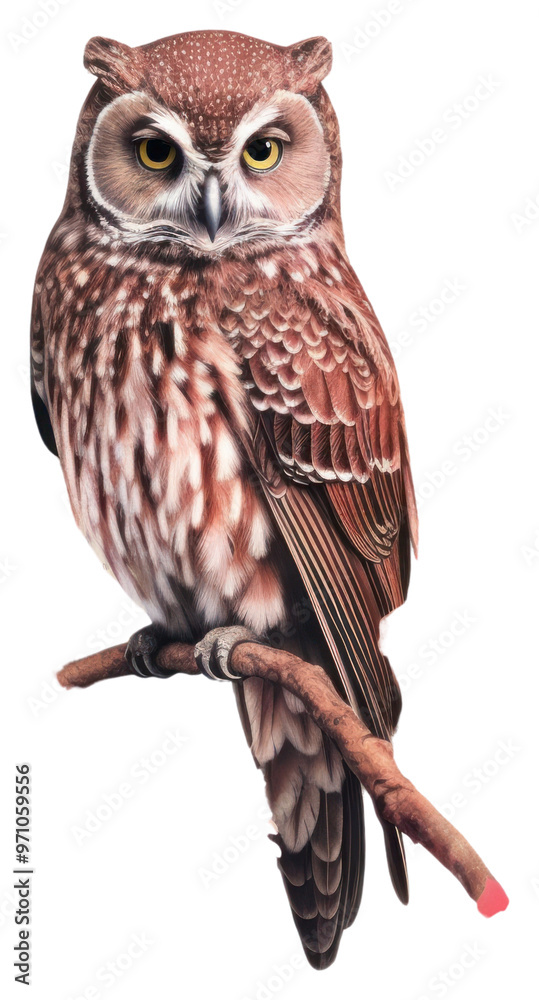 Fototapeta premium PNG Wallpaper ephemera pale owl painting pattern animal.