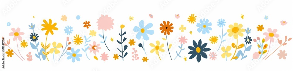 A colorful flower bouquet with a white background A colorful flower bouquet with a white background