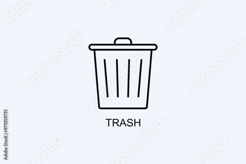 Trash Vector Icon Or Logo Illustration