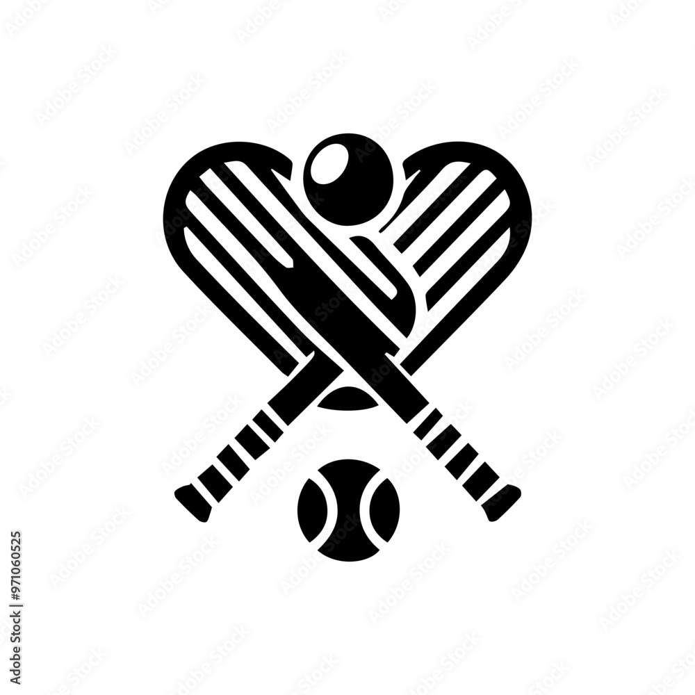 Fototapeta premium Dynamic tennis racket icon captures the powerful swing and competitive spirit of the game, perfect for sports branding and athletic promotions