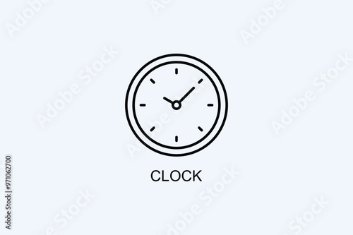 Clock Vector Icon Or Logo Illustration