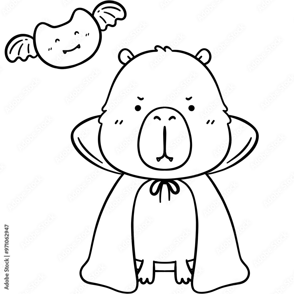Dracula capybara and bat Dracula capybara and bat