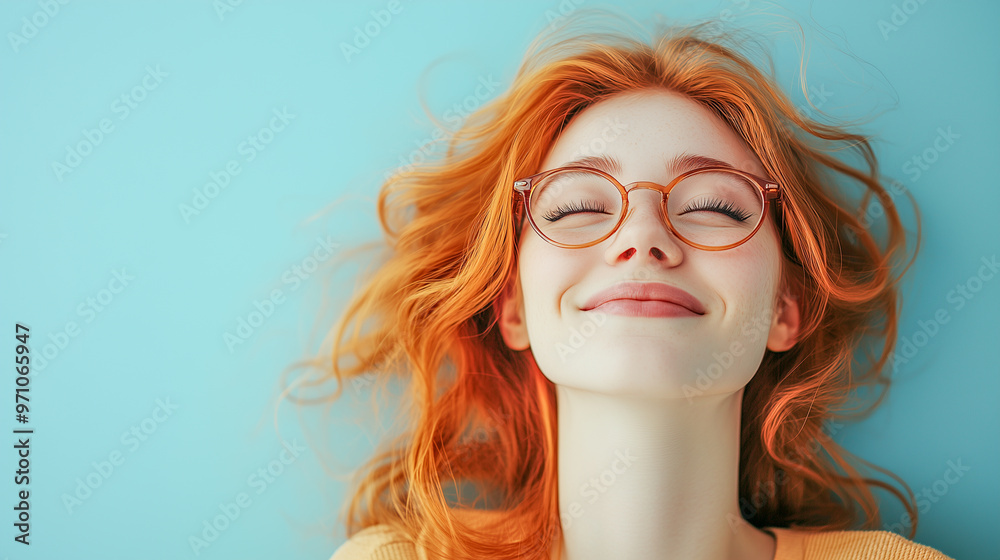 Cheerful Young Woman with Fiery Red Hair and a Lively Expression Cheerful Young Woman with Fiery Red Hair and a Lively Expression