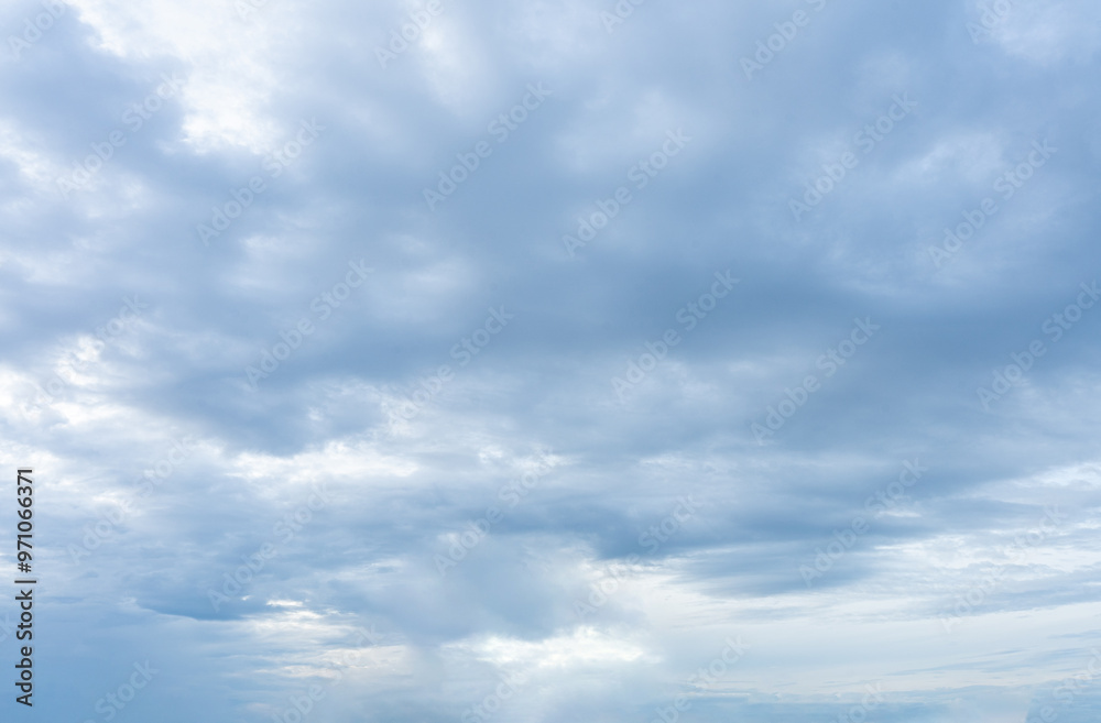 Skyward canvas painted with cerulean hues, adorned with fluffy white clouds Skyward canvas painted with cerulean hues, adorned with fluffy white clouds