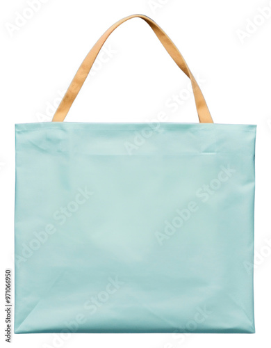 PNG Blank tote bag mockup handbag accessories turquoise.