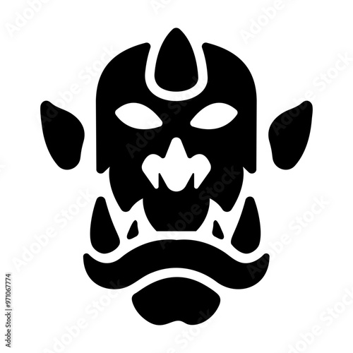 A glyph style icon of dionysus symbol 