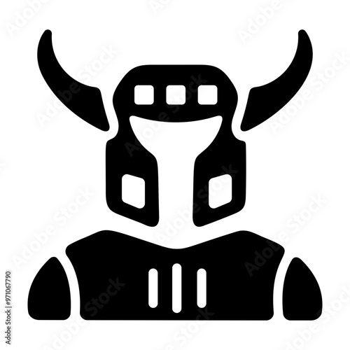Viking warrior icon in filled style 