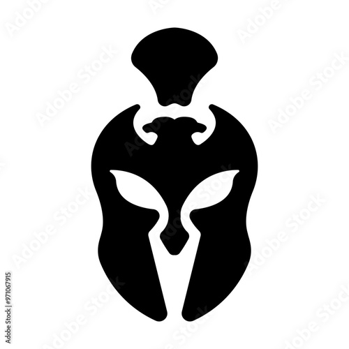 Armour helmet icon in filled style