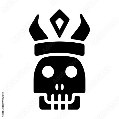 Lich symbol icon in filled style 