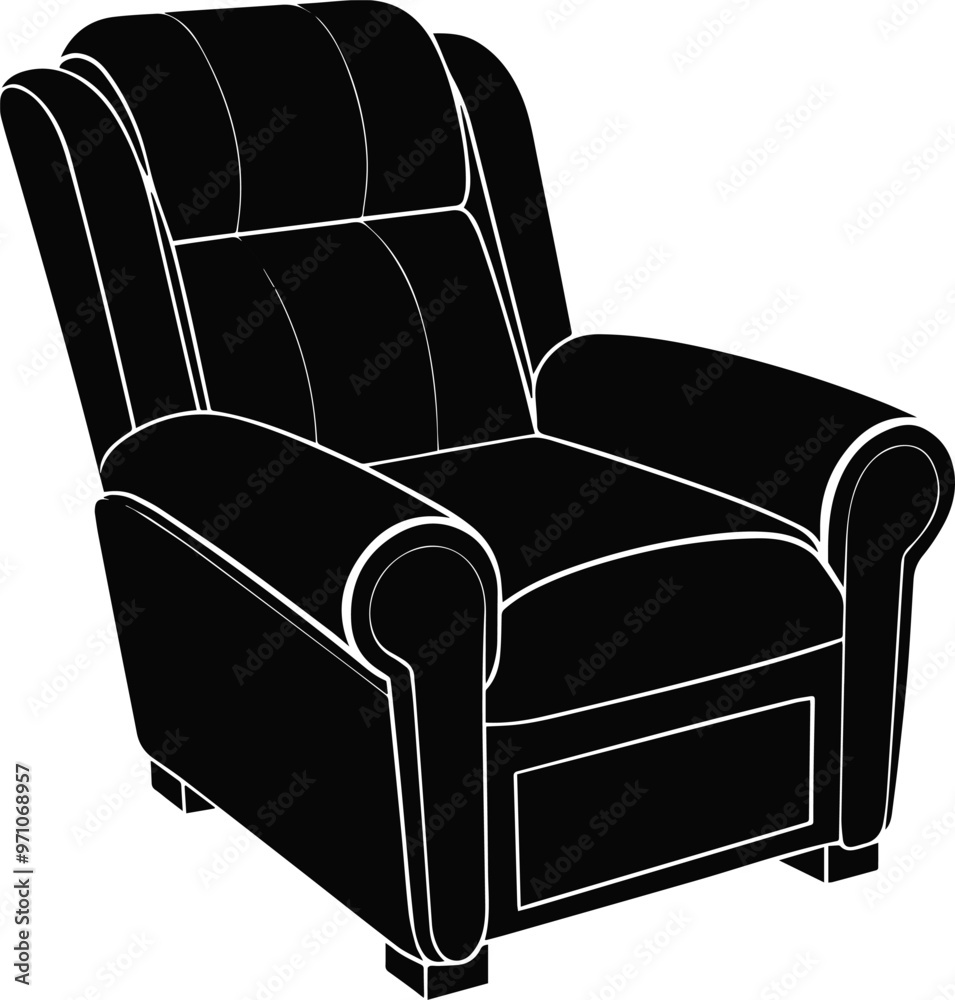 recliner chair silhouette vector illustration recliner chair silhouette vector illustration