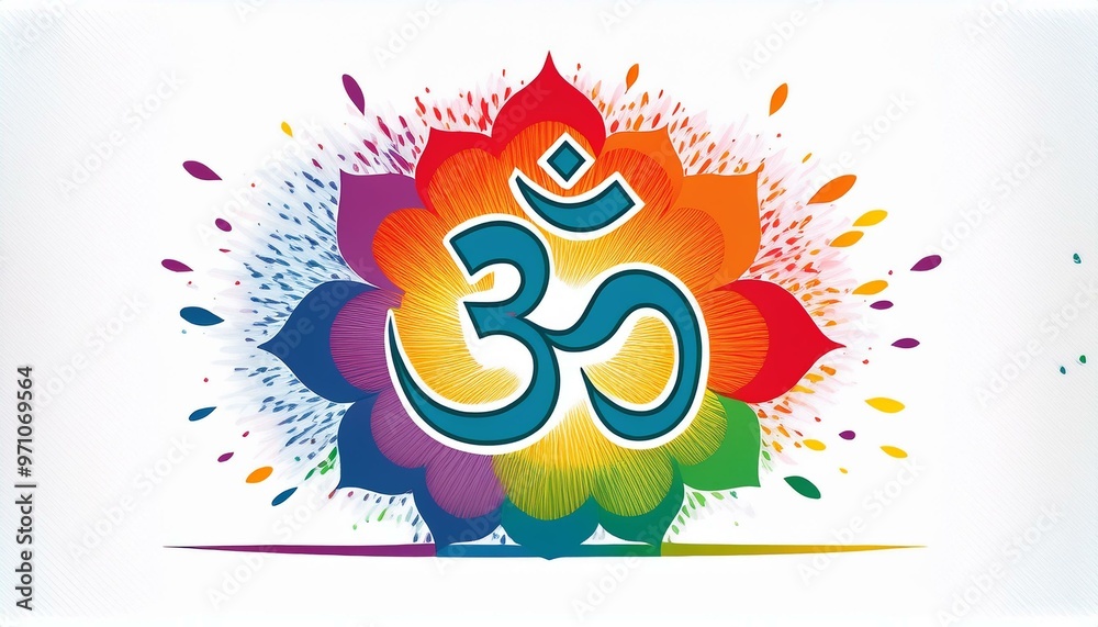 Obraz premium Om or Aum sign and symbol of hinduism