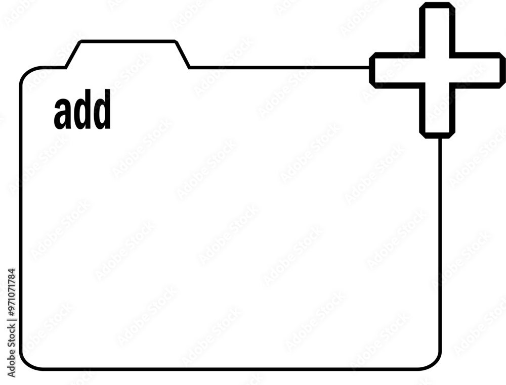 Fototapeta premium add folder icon with modern style. Flat style vector illustration. part 2