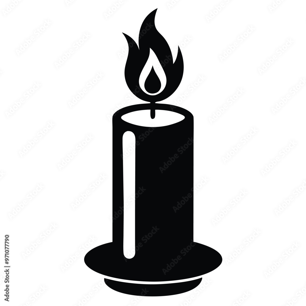 Candlelight silhouette vector Art Candlelight silhouette vector Art