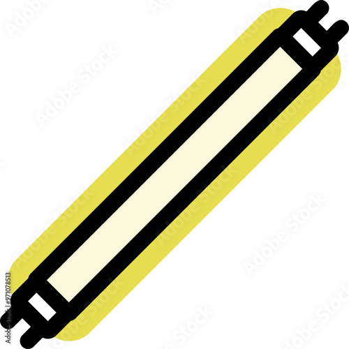 Simple vector icon fluorescent light bulb
