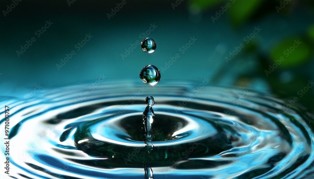 Dripping Water Drop in Extreme Detail