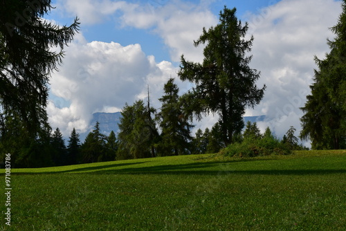 Obraz na płótnie Schöne Landschaft auf dem Salten in Südtirol w salonie
