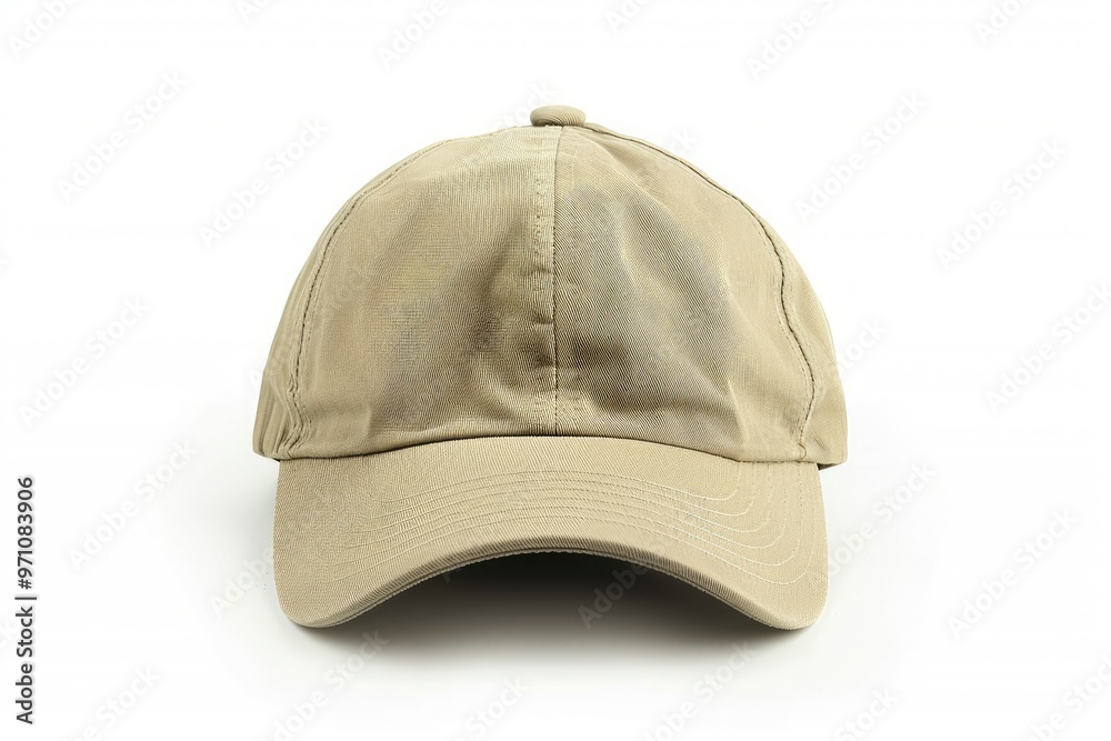 Blank cap beige mockup isolated on a white background Blank cap beige mockup isolated on a white background