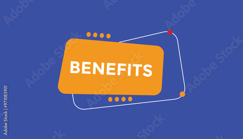 Benefits open button web banner templates. Vector Illustration 
