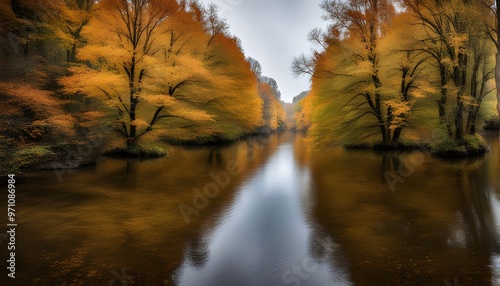 river with autumn