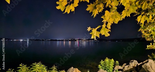 lake at night
