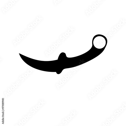 Knife silhouette vector