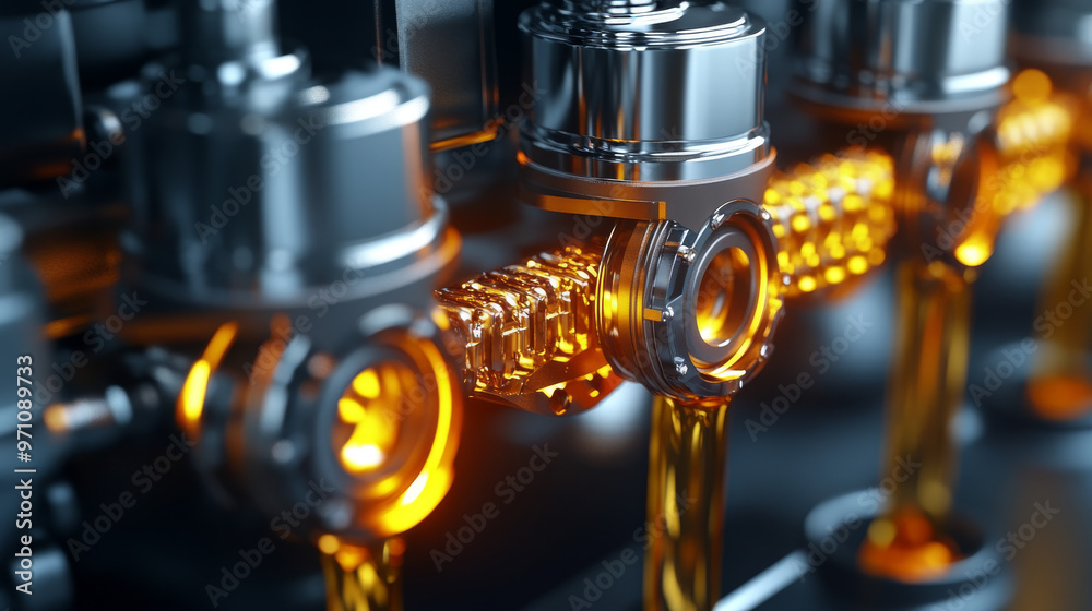 This image shows engine parts, like pistons and a crankshaft, with oil. It represents the important role of oil in keeping engines running smoothly, both in cars and motorcycles. This image shows engine parts, like pistons and a crankshaft, with oil. It represents the important role of oil in keeping engines running smoothly, both in cars and motorcycles.