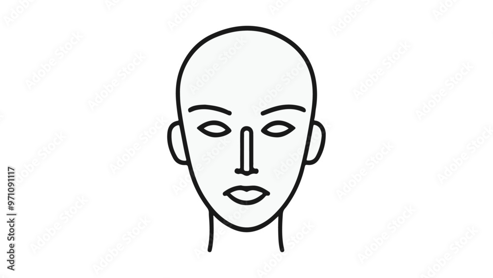 portrait of a person outline illustration portrait of a person outline illustration