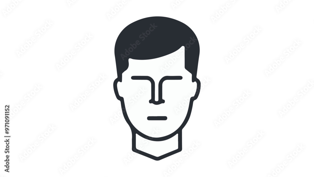 simple person profile illustration in vector simple person profile illustration in vector