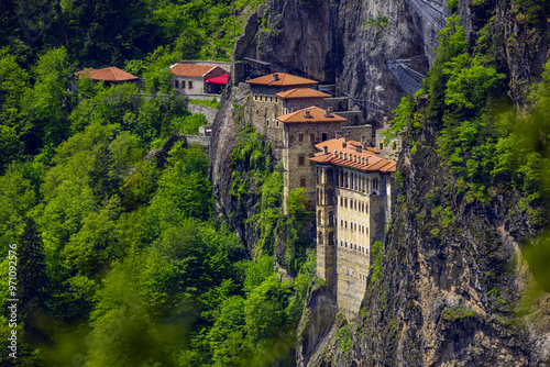 Sumela Monastery, a Greek Orthodox wonder located in Turkey's picturesque Pontic Mountains photo