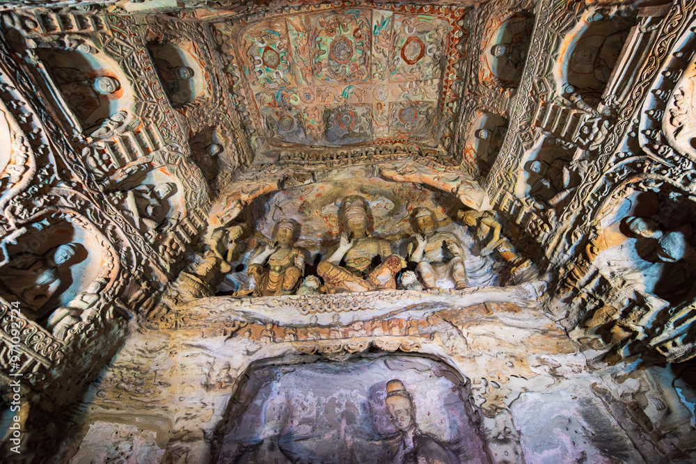 Giant Buddha statue at Yungang Grottoes in Datong, Shanxi Giant Buddha statue at Yungang Grottoes in Datong, Shanxi