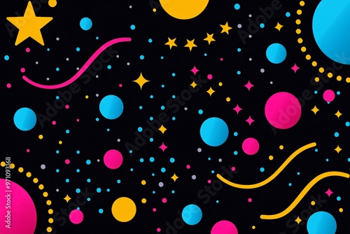 Abstract Cosmic Pattern with Vibrant Colors