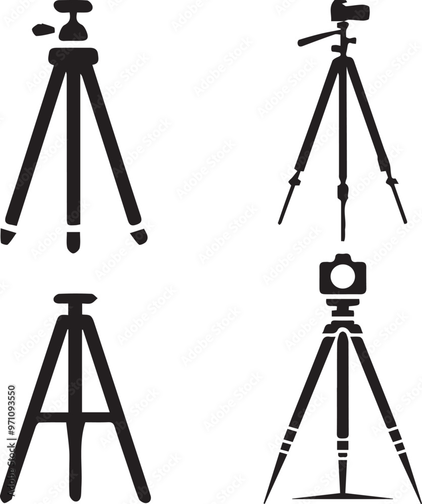 Tripod silhouette, Tripod icon, Tripod vector, Tripod silhouette, Tripod icon, Tripod vector,