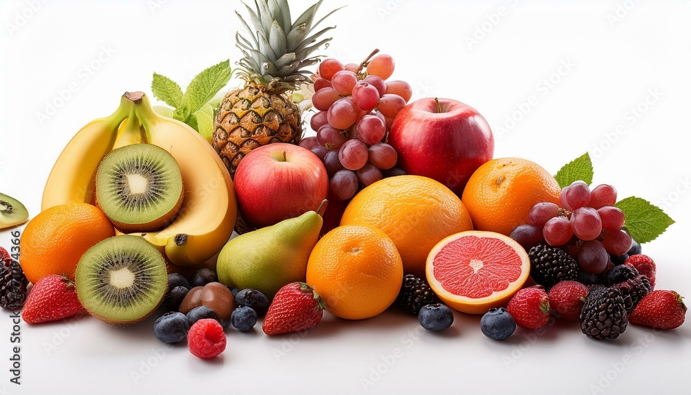 fruits white backgraund